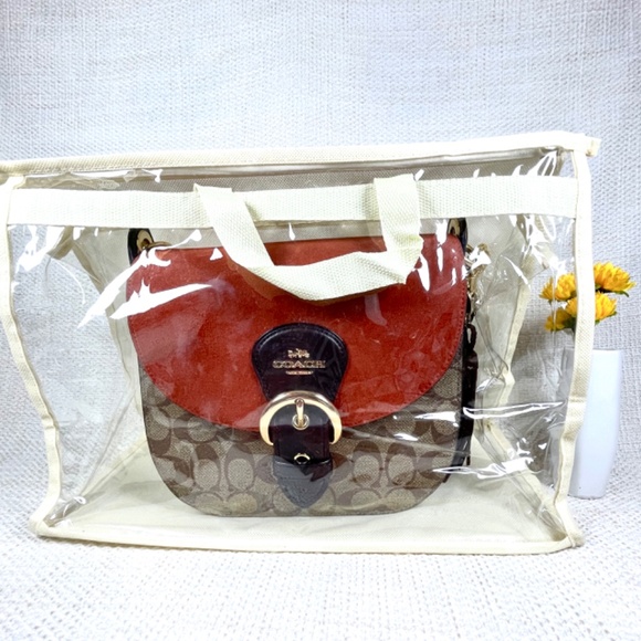 Coach Kleo Signature Khaki canvas Crossbody with Suede and Pebble Leather C5692 - Picture 16 of 16